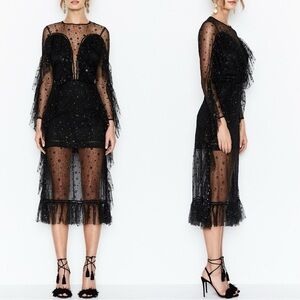 New Alice Mccall Diamond Goth Dancer Cocktail Dress Size 4​​​